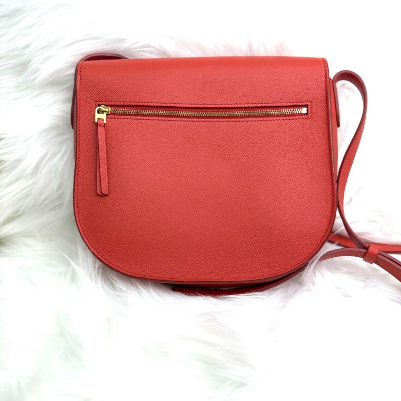 CELINE TROTTEUR 紅色牛皮 中號 金扣-1