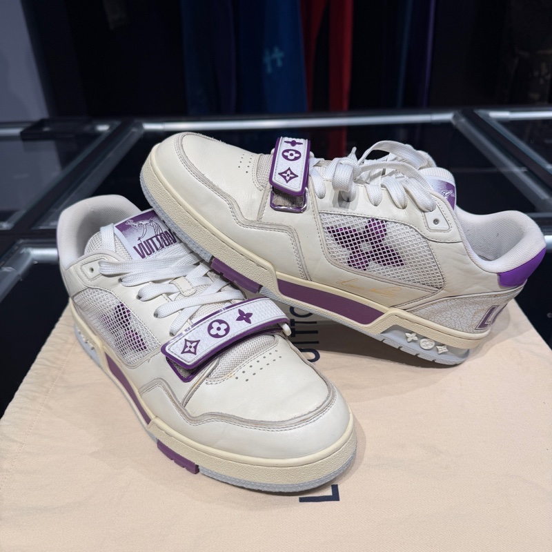 Louis Vuitton Trainer白紫魔術貼-1