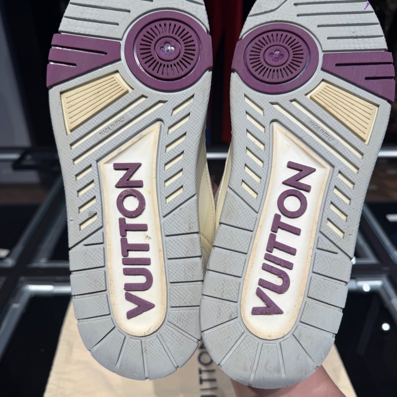 Louis Vuitton Trainer白紫魔術貼-4