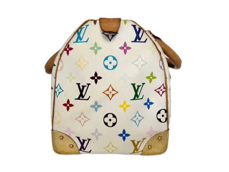 【收藏級別✨ LV玩家必入款😆全網最低價❗️】LV村上隆白三彩Speedy30枕頭包｜手提包-13