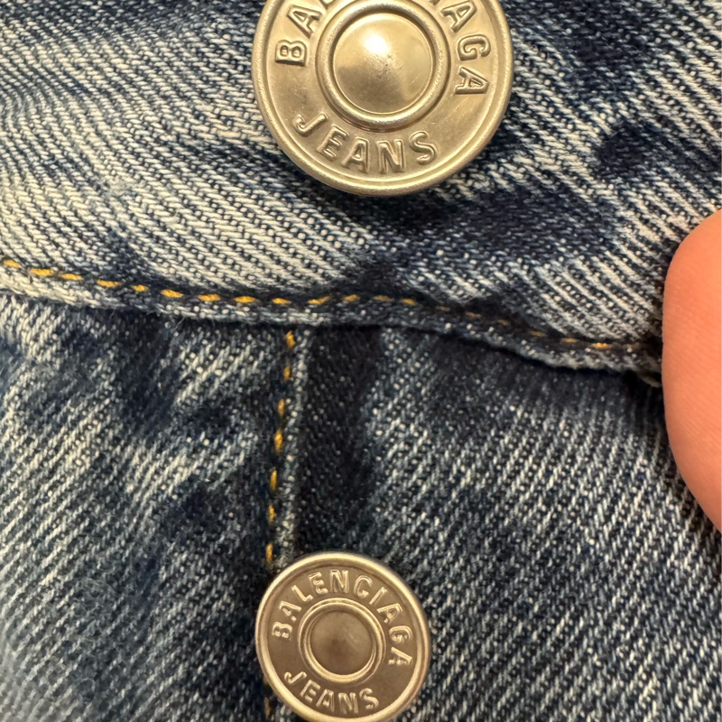 近全新 巴黎世家 adidas 23SS 秀款 LARGE BAGGY 牛仔褲 S碼 藍-9