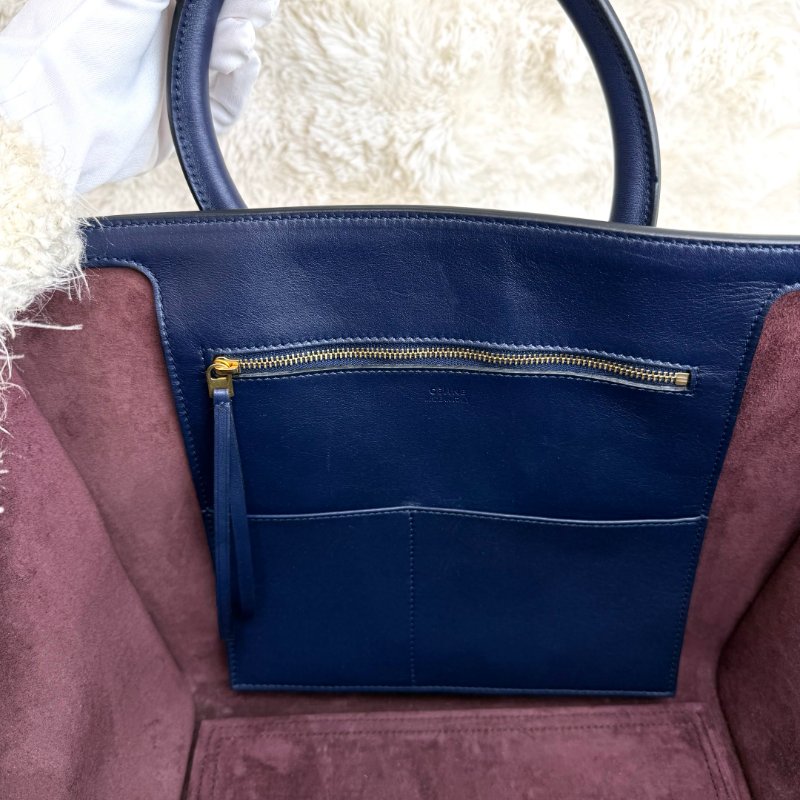 Celine tie bag blue-4