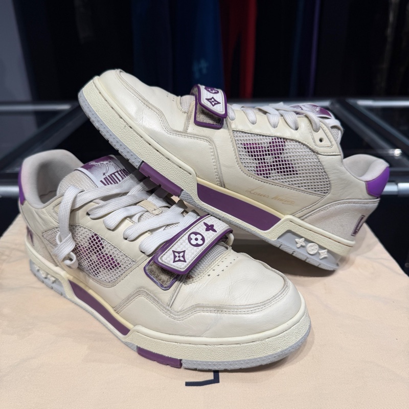 Louis Vuitton Trainer白紫魔術貼-0
