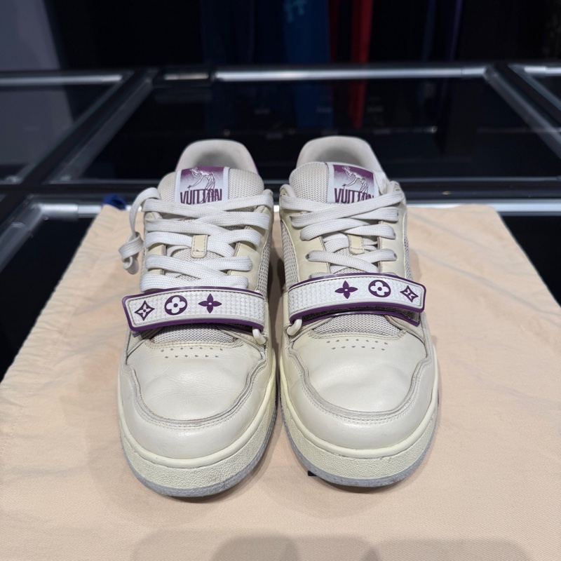 Louis Vuitton Trainer白紫魔術貼-1