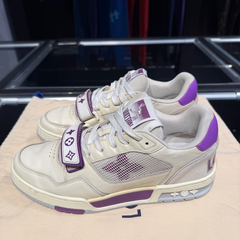 Louis Vuitton Trainer白紫魔術貼-2