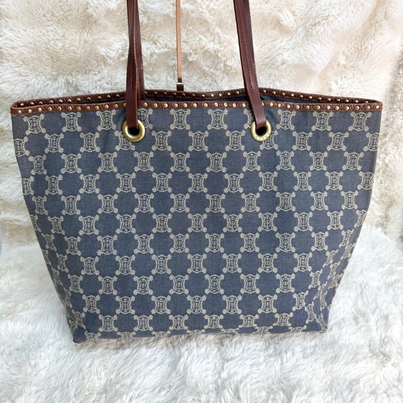 Celine Paris Macadam 藍色 老花 牛仔布-2