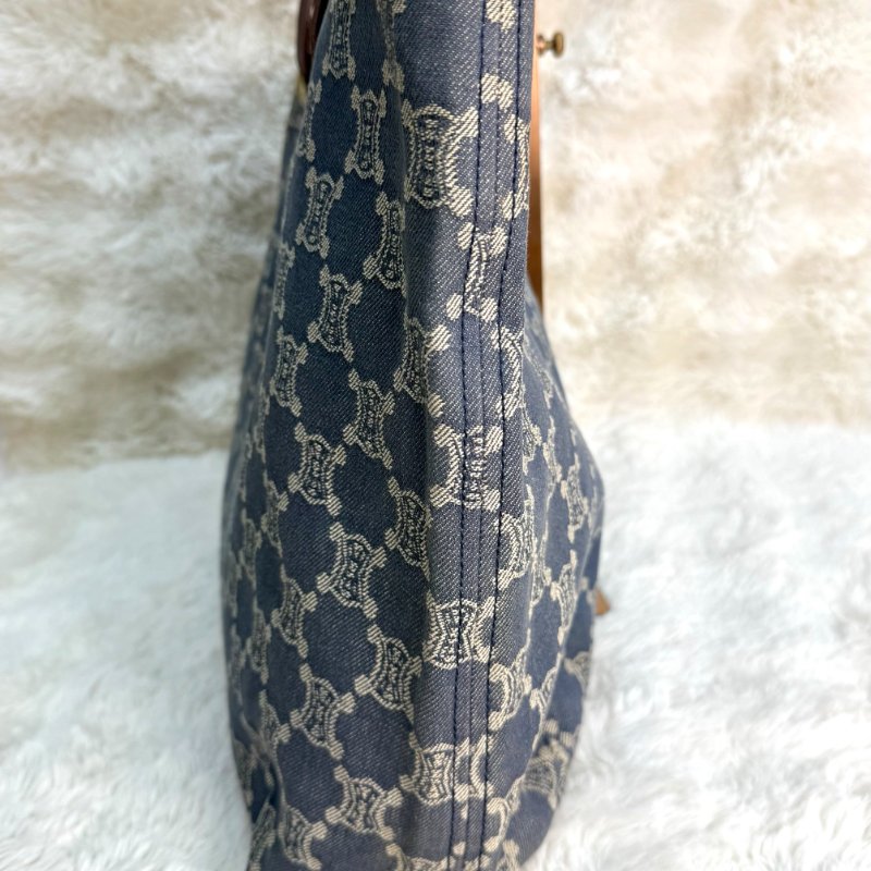 Celine Paris Macadam 藍色 老花 牛仔布-3