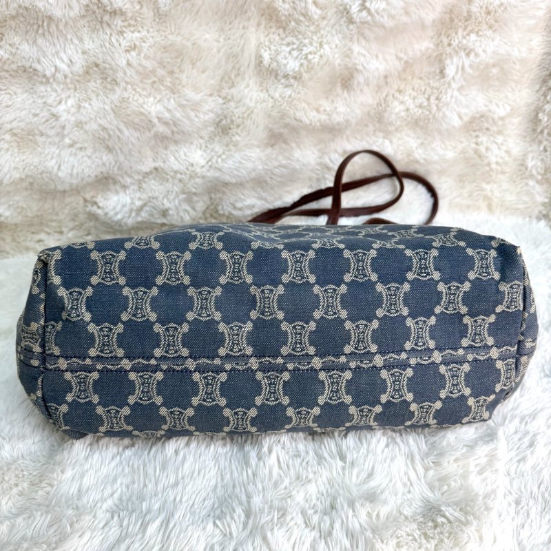 Celine Paris Macadam 藍色 老花 牛仔布-5