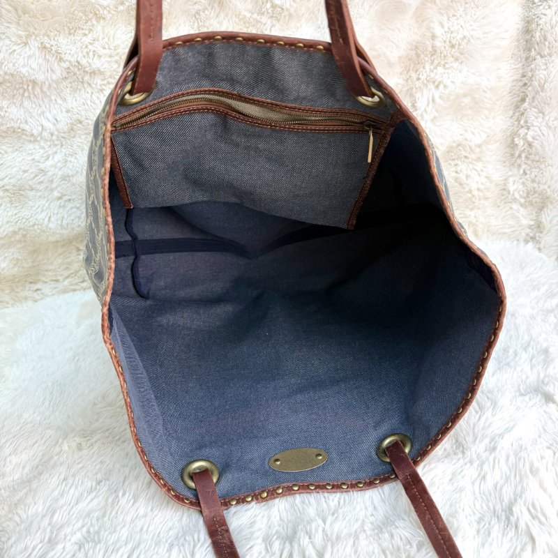 Celine Paris Macadam 藍色 老花 牛仔布-6