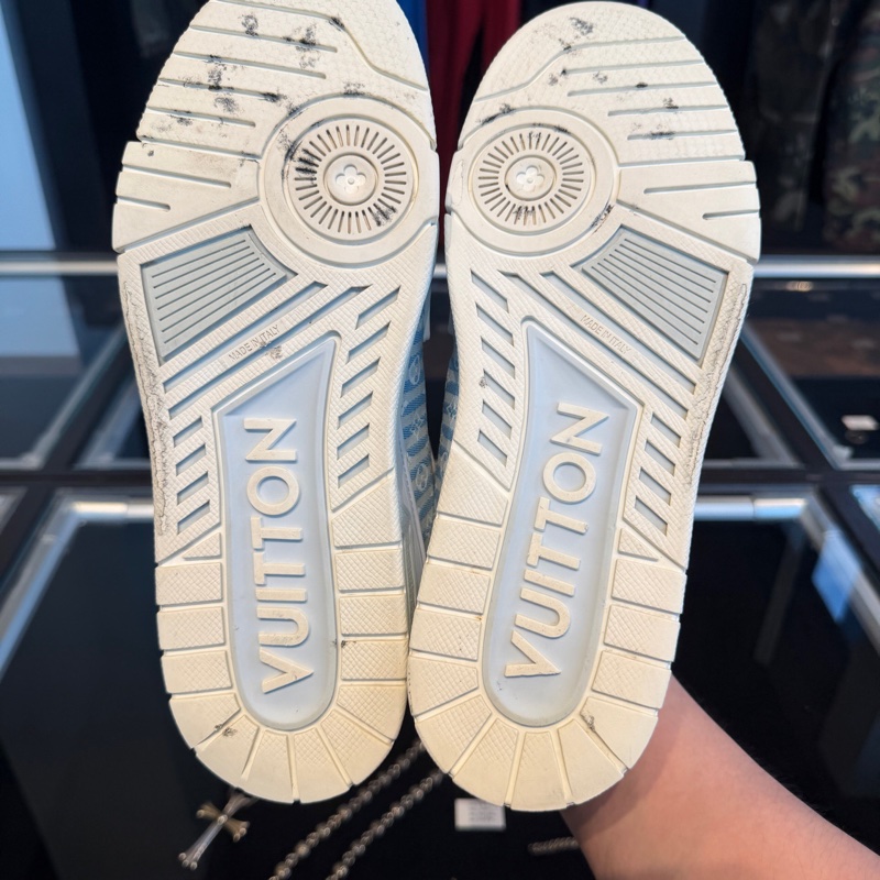 Louis Vuitton Trainer 帆布白藍條紋-3