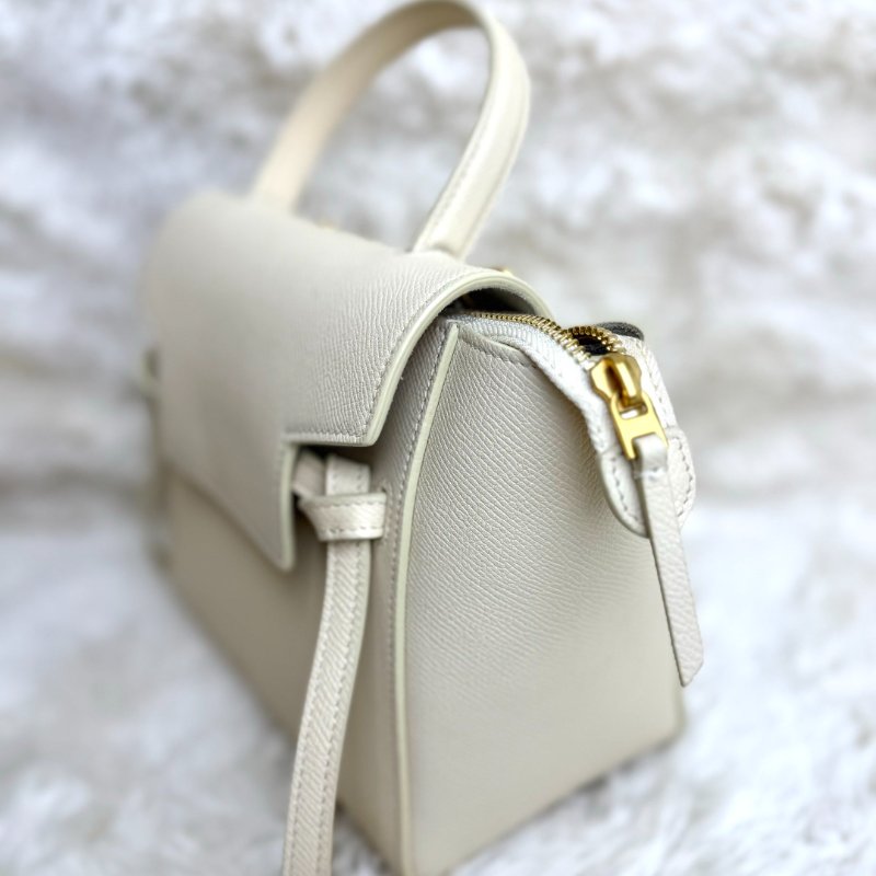 CELINE Belt 奶油白鯰魚包-3