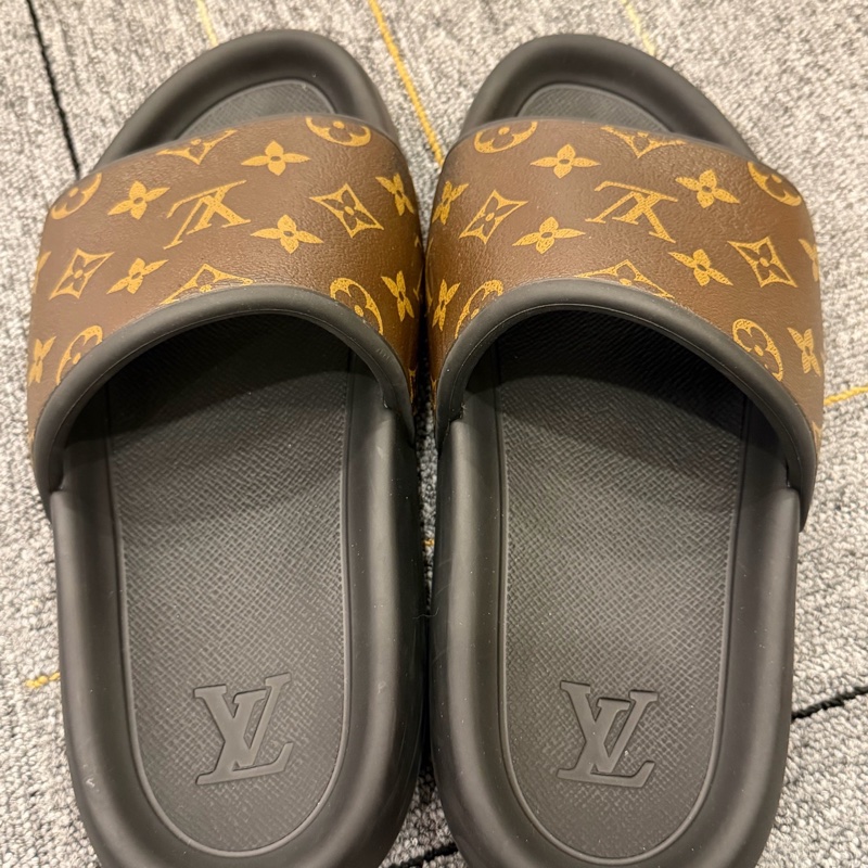 LOUIS VUITTON Waterfront 棕色老花拖鞋-4