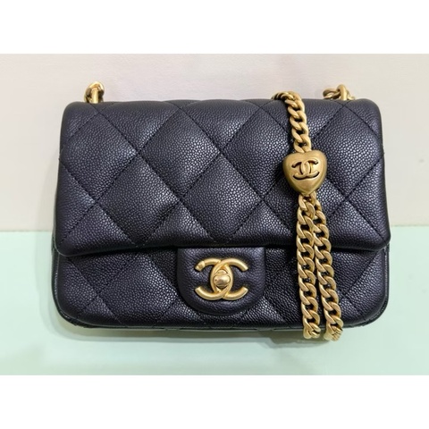 Chanel 愛心調節扣 方胖 CF20