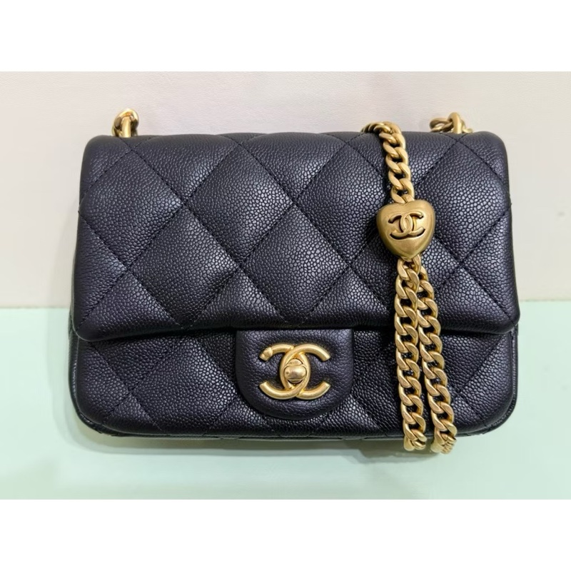 Chanel 愛心調節扣 方胖 CF20-0