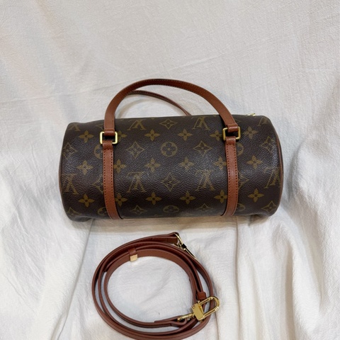 LV經典老花圓筒包