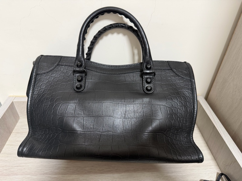 Balenciaga S city 壓紋機車包-5