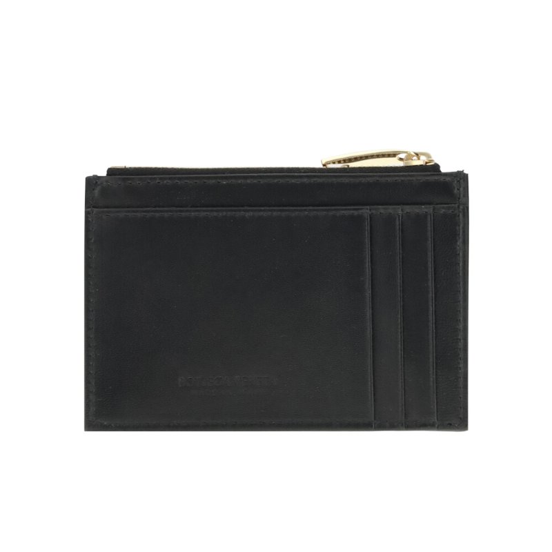 【BOTTEGA VENETA 寶緹嘉】Cassette Zip 經典大編織 拉鍊 皮夾 零錢包 卡夾 黑色 765460-3