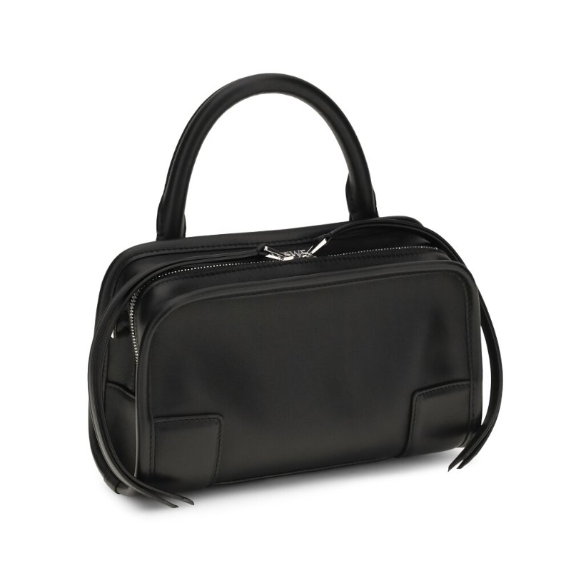 【LOEWE 羅威】Mini Amazona 180 迷你 柔軟小牛皮 手提包 斜背包 黑色-1