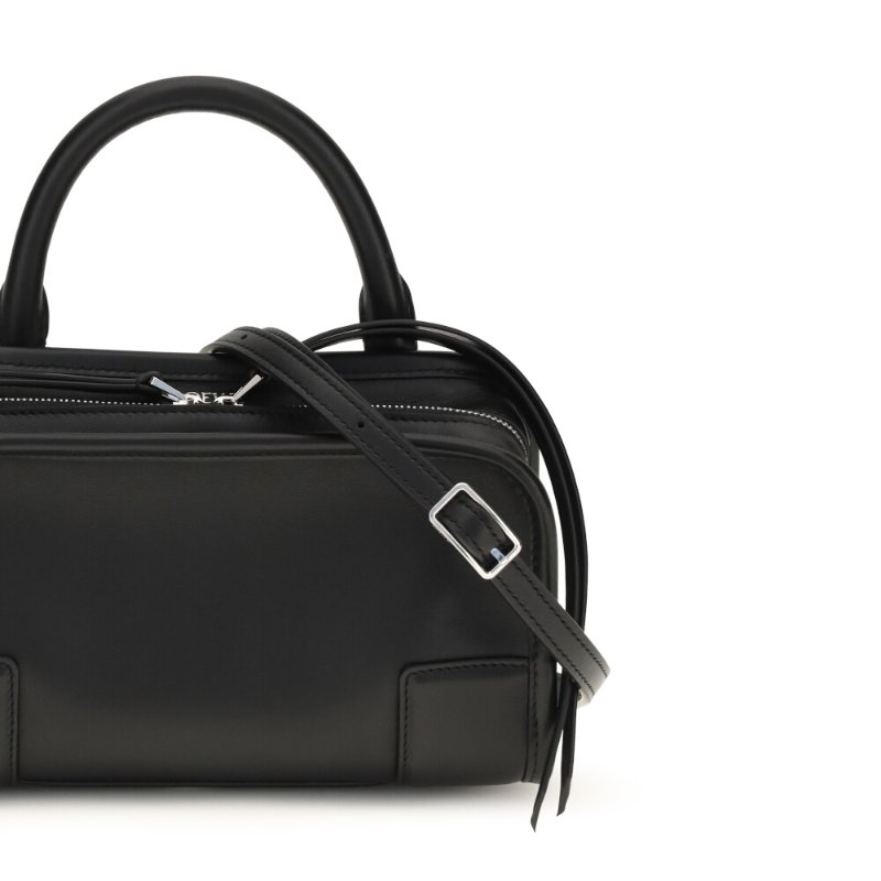 【LOEWE 羅威】Mini Amazona 180 迷你 柔軟小牛皮 手提包 斜背包 黑色-2