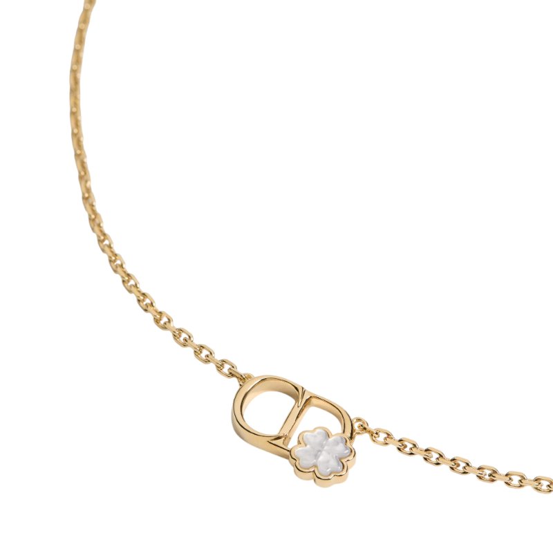 【Dior 迪奧】CD Garden CD標誌 珍珠母貝幸運草 項鍊 N3678WOMMP_301-1