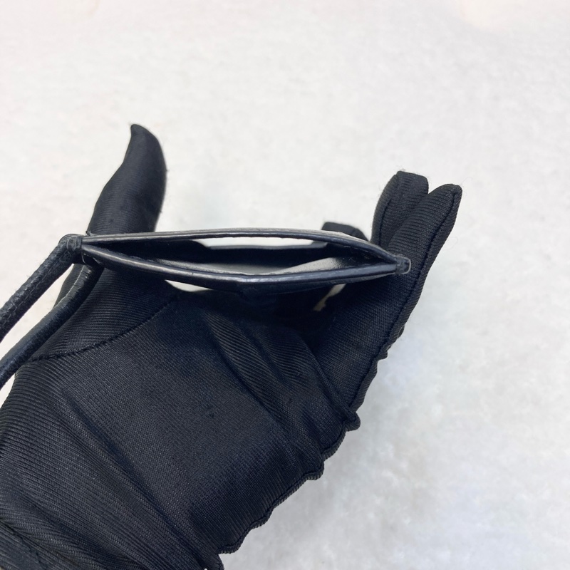 BV寶緹嘉Bottega Veneta黑色編織皮革Cassette證件套🖤質感極簡掛繩卡套701460-8