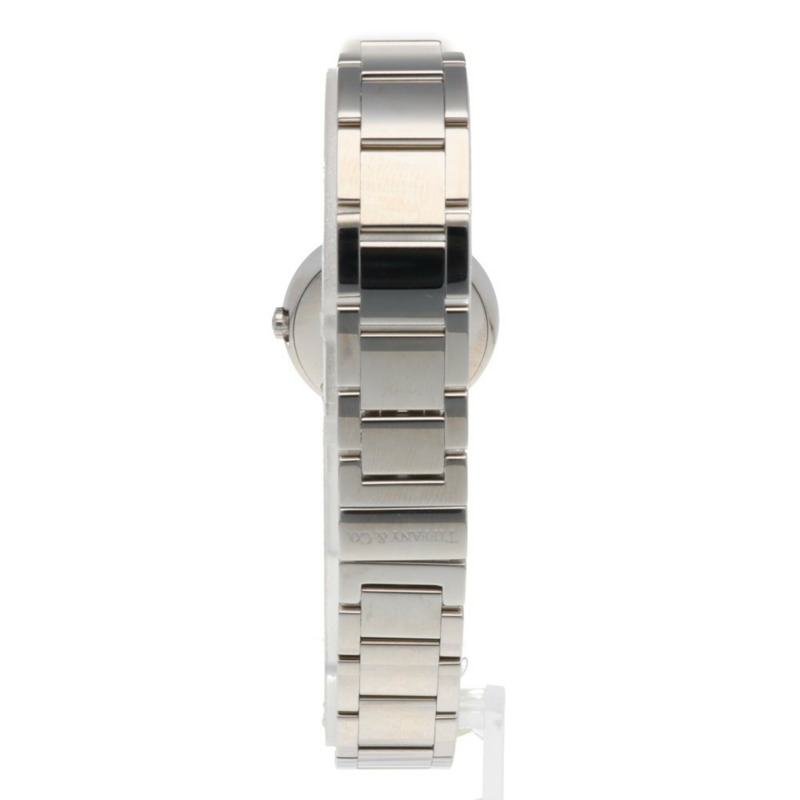 Tiffany Atlas 女士腕錶，不鏽鋼錶殼，石英機芯，型號 69291635，鑲鑽錶圈，貝殼錶殼-5