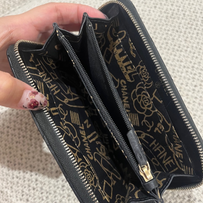 Chanel 香奈兒 中夾 限定版 黑金羊皮 限量款 特別版-4