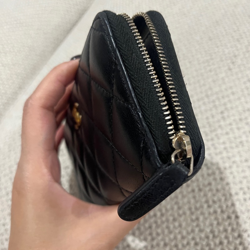 Chanel 香奈兒 中夾 限定版 黑金羊皮 限量款 特別版-9