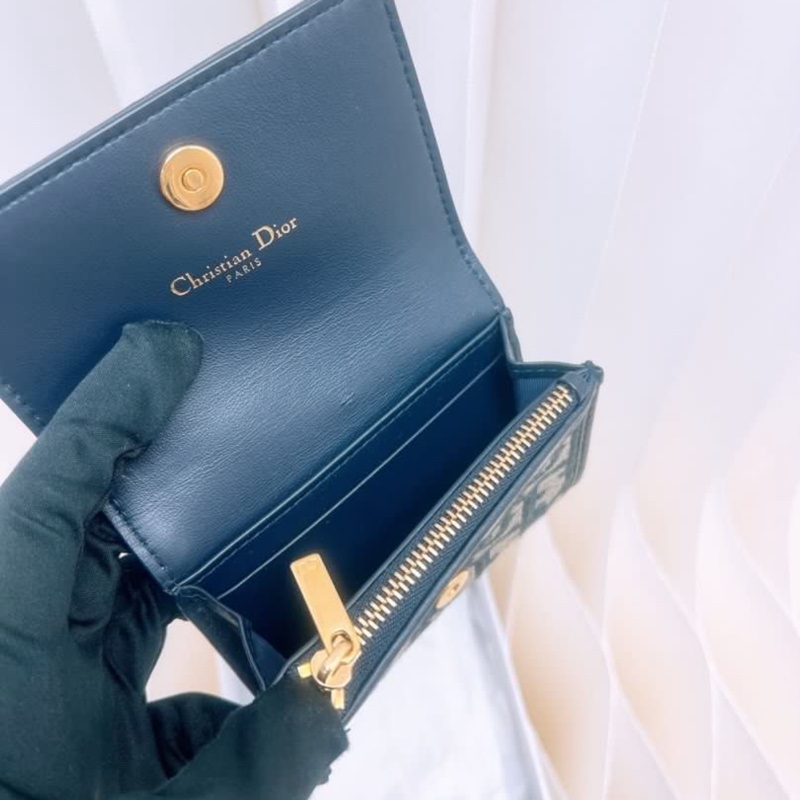 Dior 30 montaigne 藍色老花蒙田短夾-8