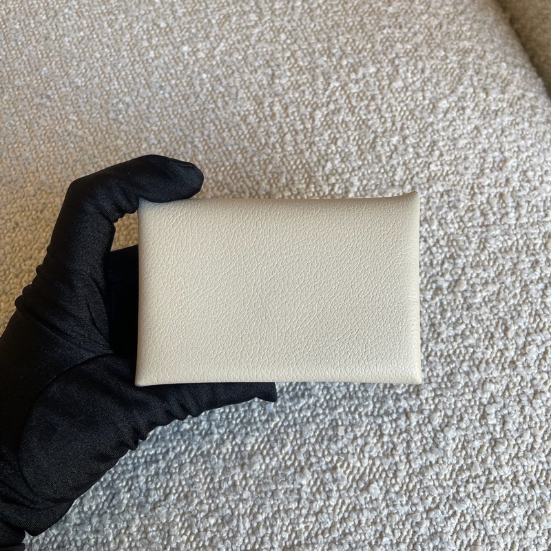 Hermes 愛馬仕Calvi card holder卡夾 Gris Pâle B刻 珍珠灰-2