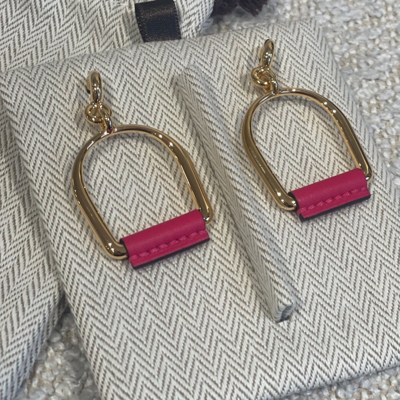 99新 Hermes 愛馬仕 耳釘耳環earrings 附件：塵袋+盒-0