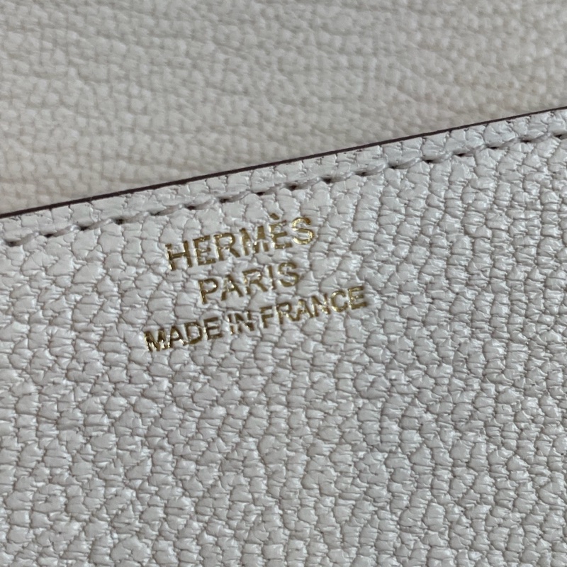 99新 HERMES/爱马仕 ROULIS SLIM compact 钱包 卡包 猪鼻子 山羊皮 Nata奶昔白 23年 u刻。-3