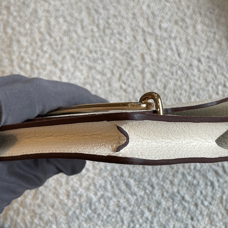 99新 HERMES/爱马仕 ROULIS SLIM compact 钱包 卡包 猪鼻子 山羊皮 Nata奶昔白 23年 u刻。-7