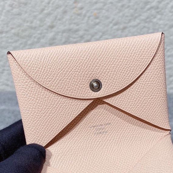 Hermes 愛馬仕 卡包 零錢包 薔薇粉 有盒子-3