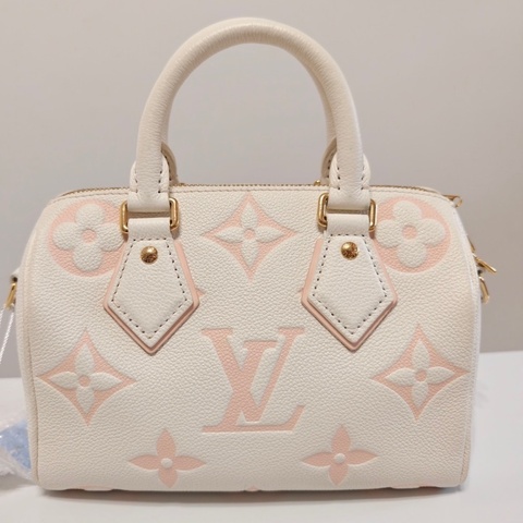 路易威登/Louis Vuitton 芯片speedy20 壓紋粒面牛皮革 20.5 x 13.5 x 12