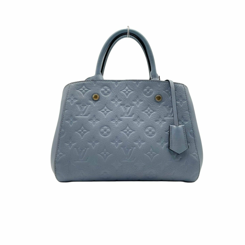 路易威登 Montaigne BB Monogram Empreinte 手提包，淺藍色女斜背包 (s18)-1