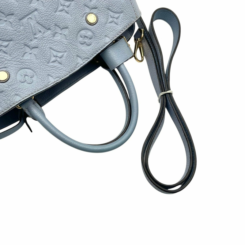 路易威登 Montaigne BB Monogram Empreinte 手提包，淺藍色女斜背包 (s18)-7