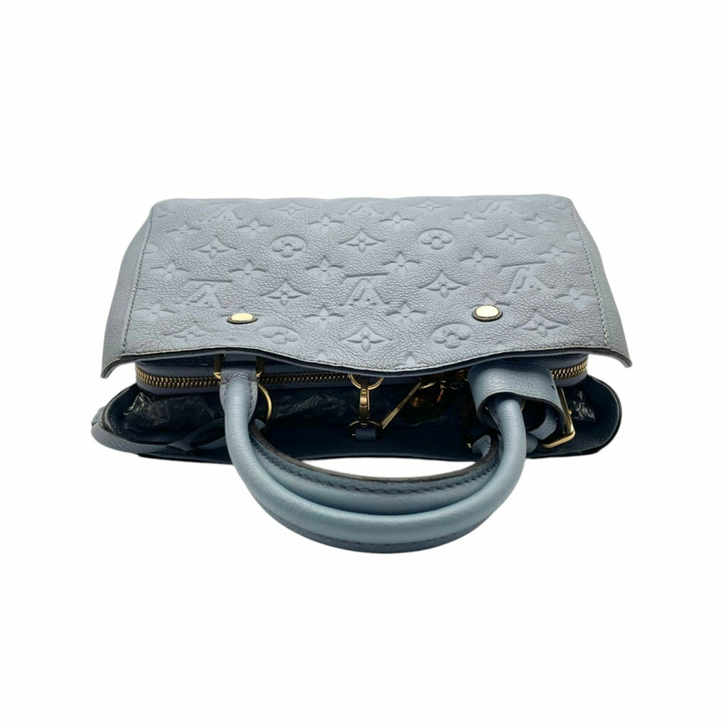 路易威登 Montaigne BB Monogram Empreinte 手提包，淺藍色女斜背包 (s18)-8