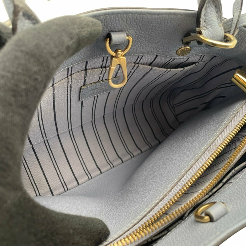 路易威登 Montaigne BB Monogram Empreinte 手提包，淺藍色女斜背包 (s18)-15