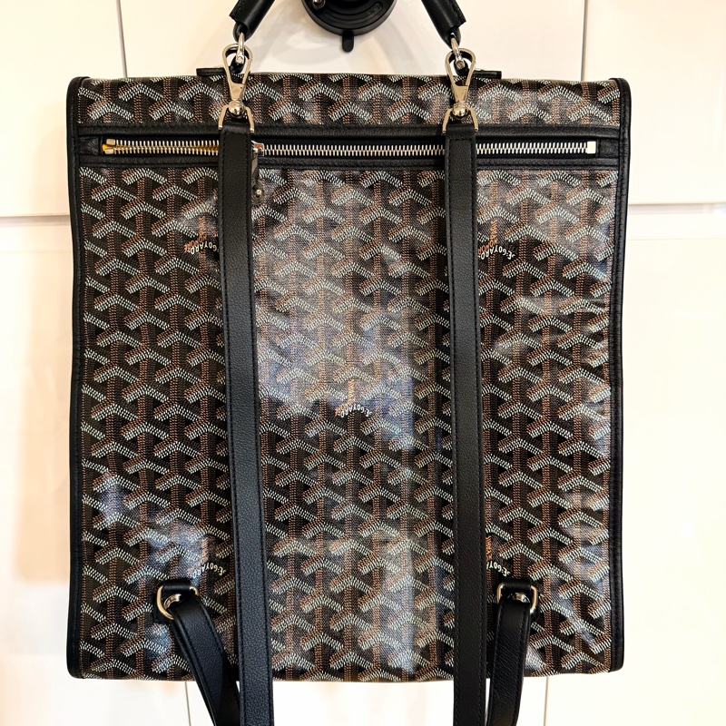 Goyard 可折疊超輕🔥原價10幾萬+ 現在撿到賺到💥黑色經典老花雙肩後背包-8