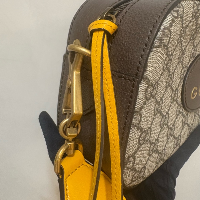 Gucci 虎頭🐯相機包 綠紅綠背帶-2