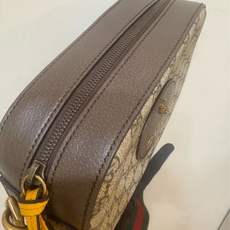Gucci 虎頭🐯相機包 綠紅綠背帶-7
