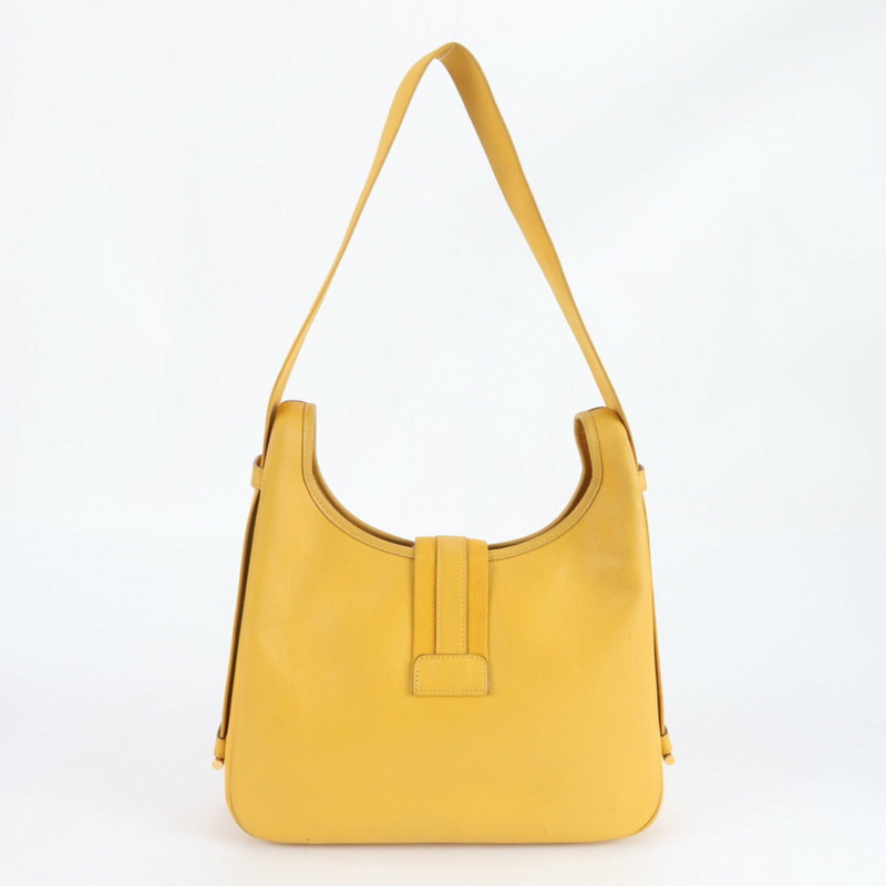 愛馬仕□B 標誌 Saco 皮革單肩包，手提包，金色五金，女士-2