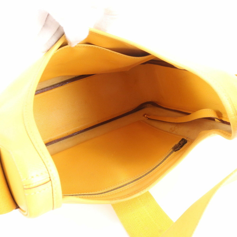 愛馬仕□B 標誌 Saco 皮革單肩包，手提包，金色五金，女士-6