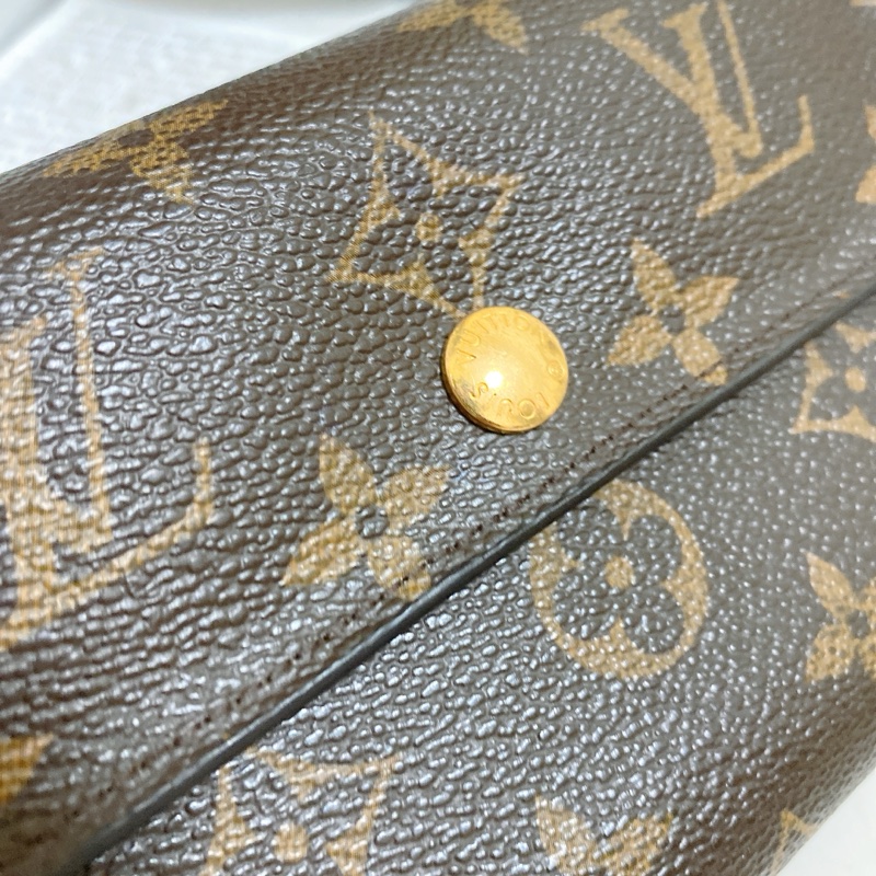 LV M60047老花三折中夾 稀有實用款🏅 實用多卡層附鏈條組可當小包-6