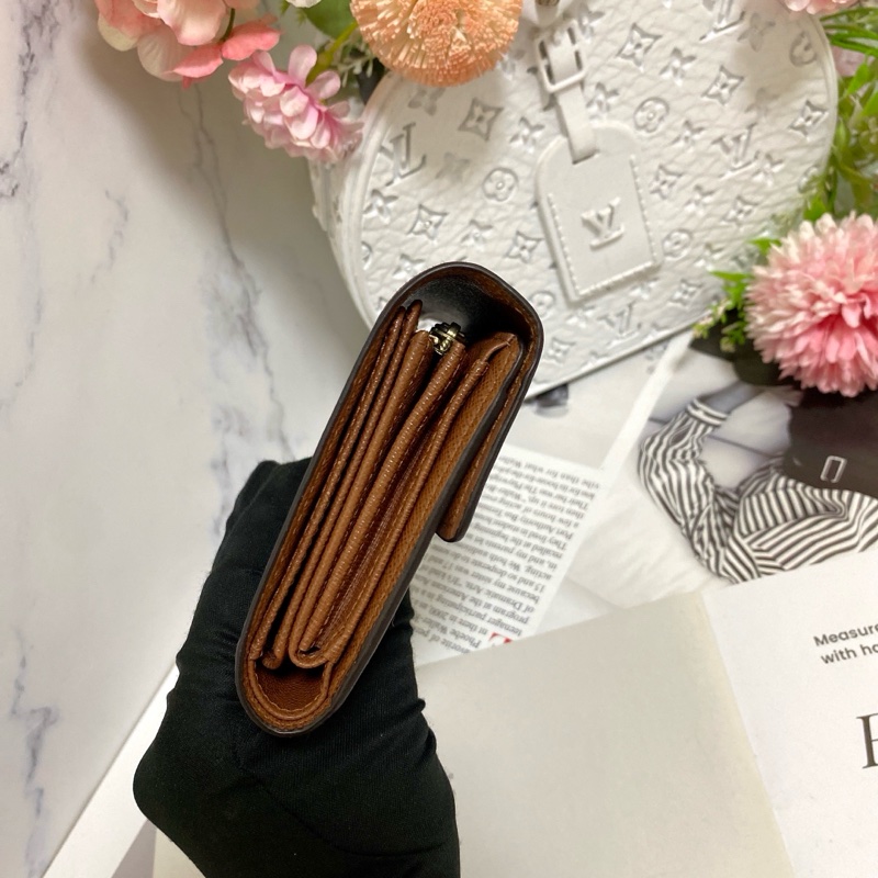 LV M60047老花三折中夾 稀有實用款🏅 實用多卡層附鏈條組可當小包-23