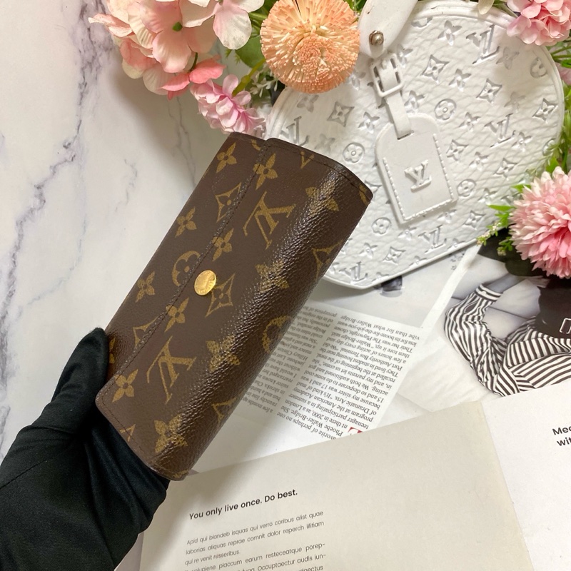 LV M60047老花三折中夾 稀有實用款🏅 實用多卡層附鏈條組可當小包-25