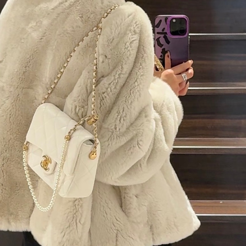 🎠CHANEL21 K珍珠調節鏈條方胖子香奈兒經典C F升級款-6