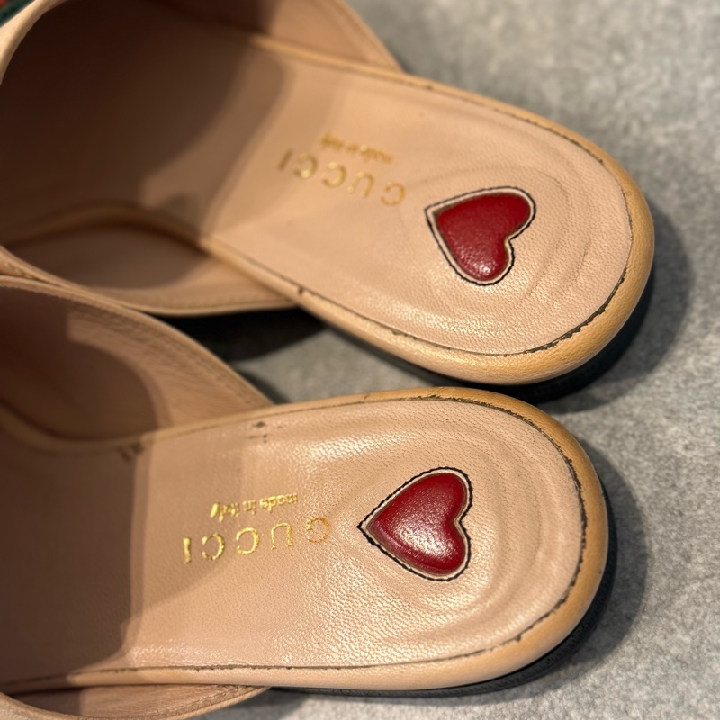 Gucci Princetown 織帶馬銜扣拖鞋-1