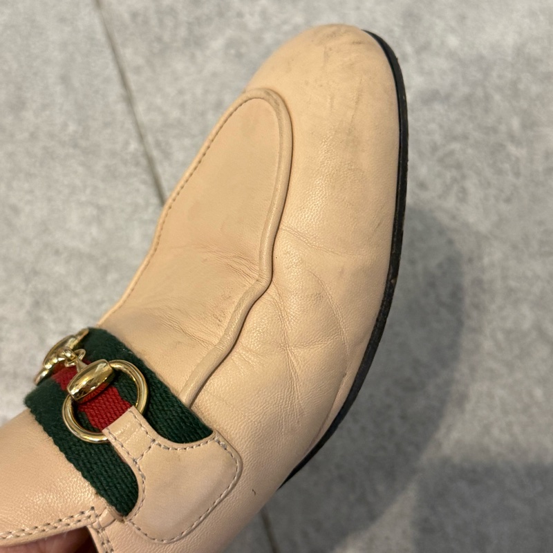 Gucci Princetown 織帶馬銜扣拖鞋-2